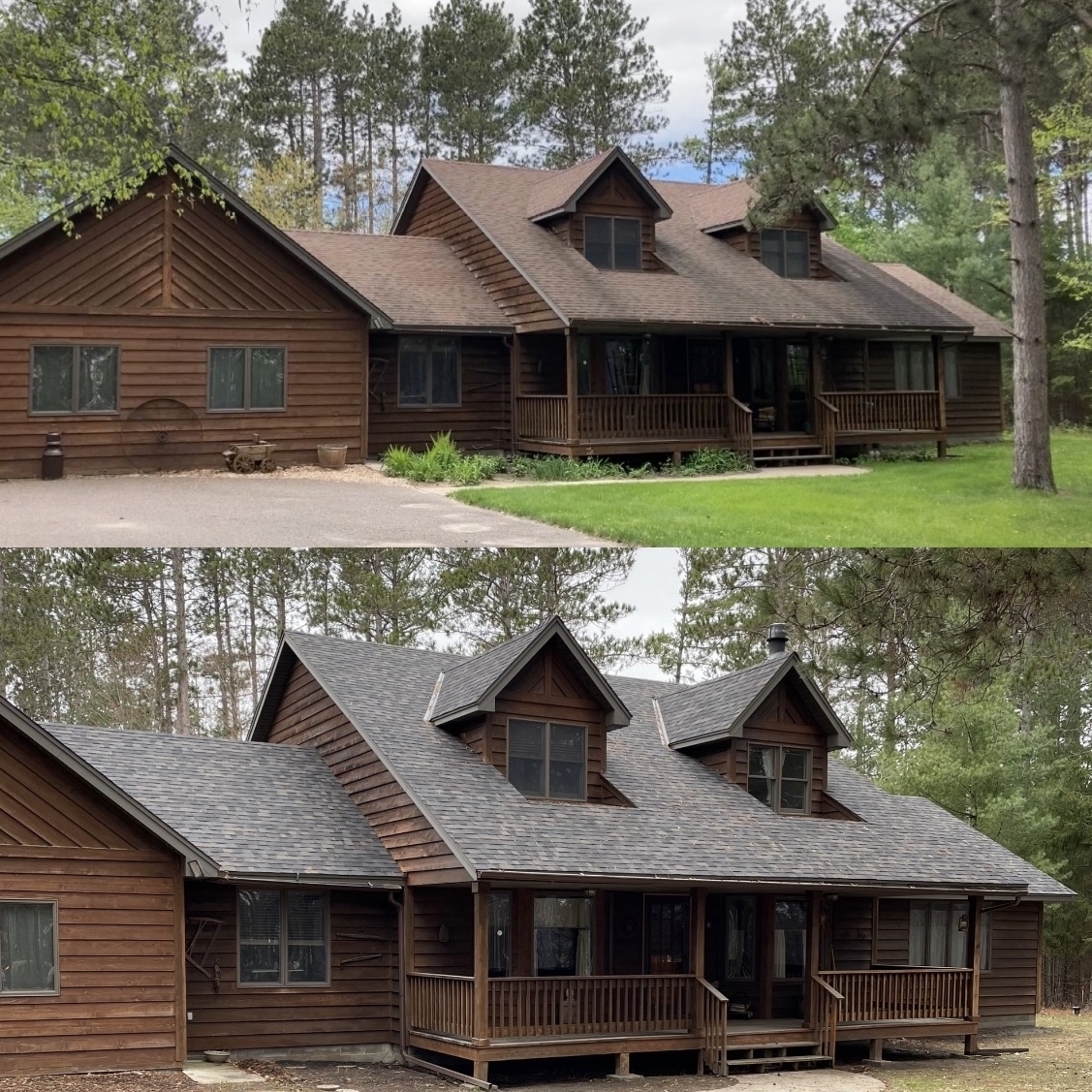 Peak-Xteriors-General-Contractor-Before-After5 before and after roof replacement with dormers